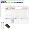 Habit Tracker Magnetic Whiteboard Set-Daily Weekly and Monthly Goal and