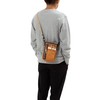 Mustache YVQ-5962 2-Way Mini Shoulder Pouch, Scissor Bag, Crossbody, Camel