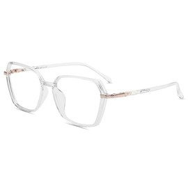 Firmoo Blue Light Blocking Glasses for Women/Men, Geometric Computer Gaming/TV/Phones Glasses Clear