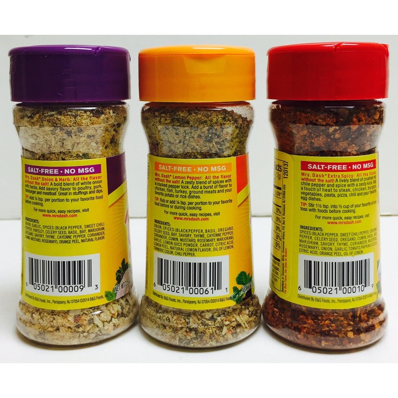 Mrs Dash Salt-Free Seasoning Blend Variety 3 Packs - Extra