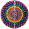 Mandala Arts Meditation Lotus – Spiritual Window Sticker/Decal - Circular