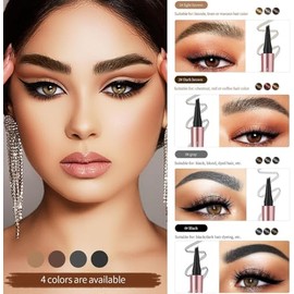 Lápiz de cejas mejorado 2025, maquillaje en gel para cejas natural de larga duración
