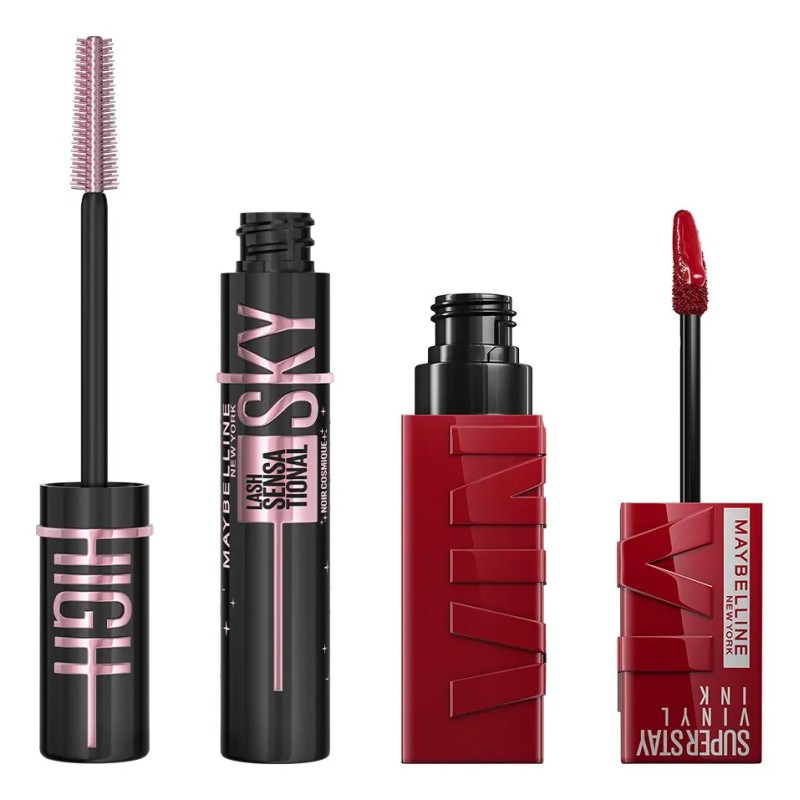 Mascara De Pestañas + Labial De Vinyl Maybelline
