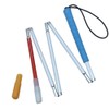 Blind White Cane Folding 5-Tier Aluminum, Cap (2 Pieces) (Blue