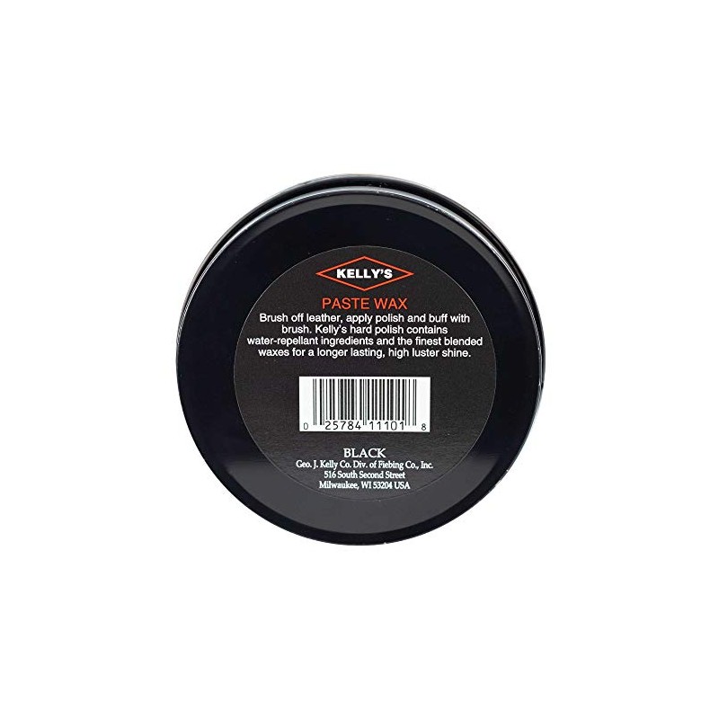 Fiebing's Kelly's Professional Paste Wax Shoe Polish Black 3oz