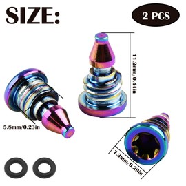Pack of 2 Bicycle Bleed Screws, Bicycle Fuel Tank Oil Filler Hole Screw Titanium Alloy Screws with O-Ring Bleeding Screw for Brake Lever for Magura EBT Bicycle MT2/MT4/MT5/MT7/MT8