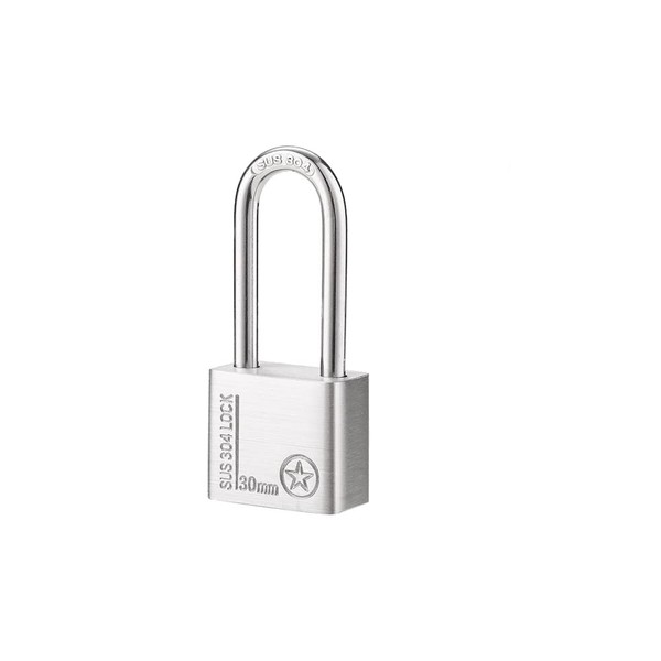 Marine Grade Rustproof Padlock with Long Shackle, Waterproof Stainless Steel