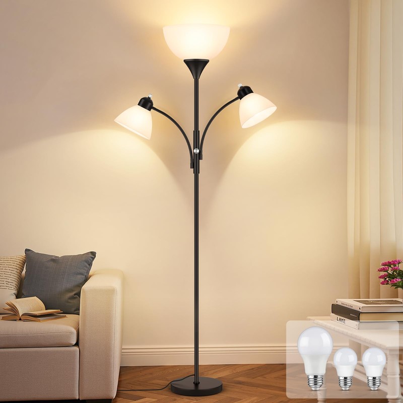 Coucrek Torchiere Floor Lamps for Living Room,72" Dimmable Lamp with