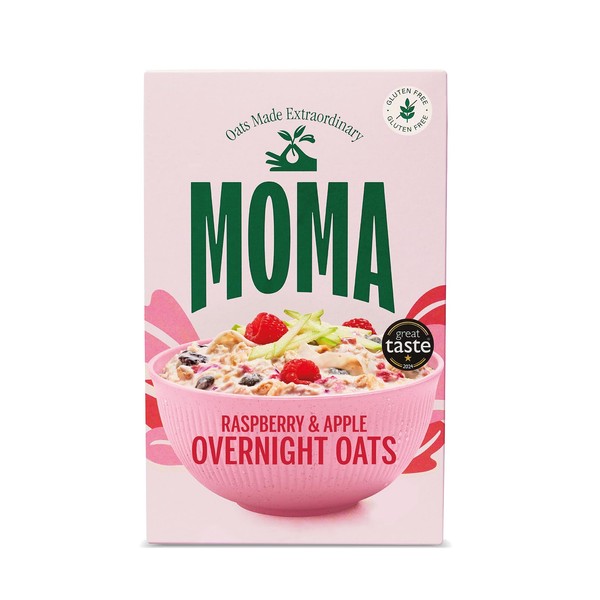 MOMA Wholegrain Overnight Oats RASPBERRY & APPLE - Box of