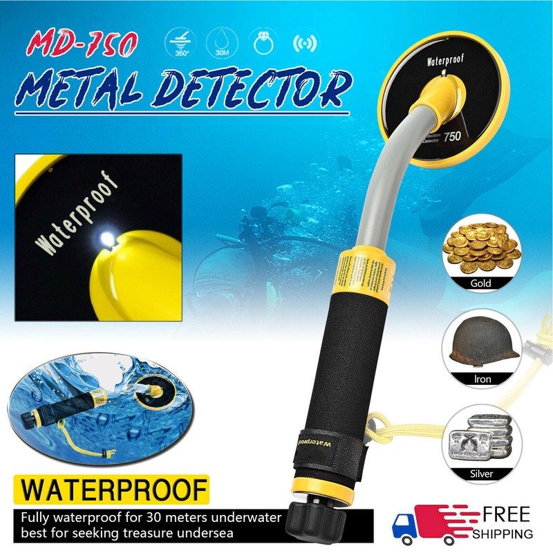 Handheld Underwater Metal Detector 100 Feet Waterproof Pulse Induction Underwater