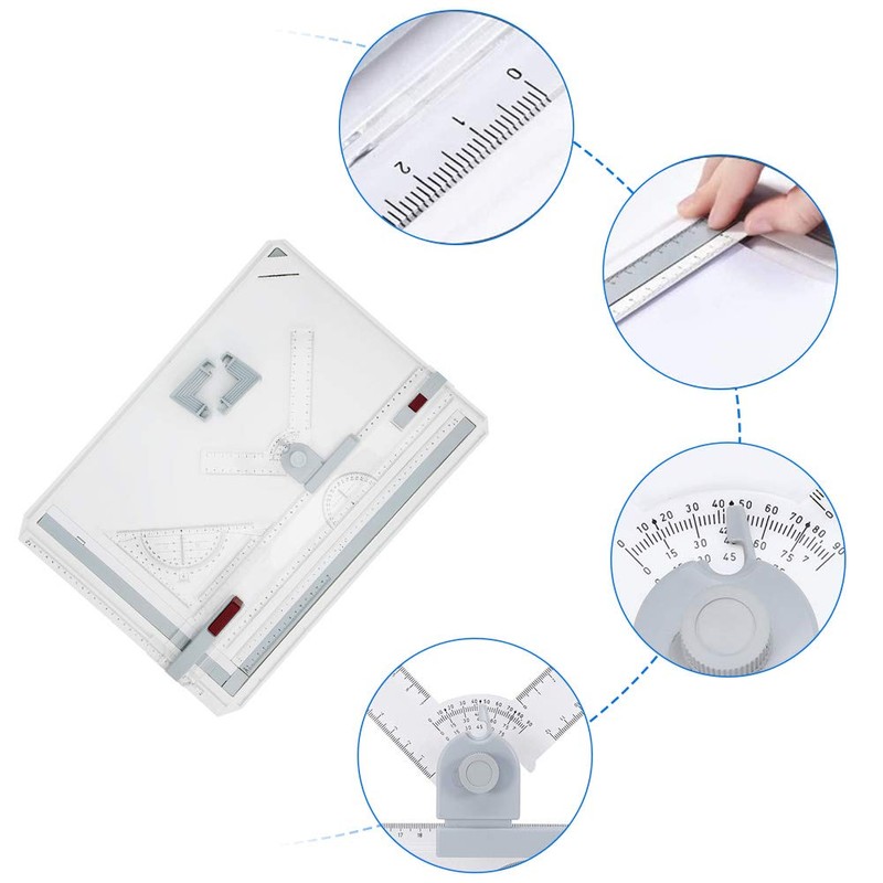 Metric Portable Drafting Table, Drawing Board Drafting Tools Set A3
