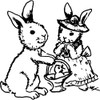 Azeeda A7 'Easter Bunnies' Unmounted Rubber Stamp (RS00002513)