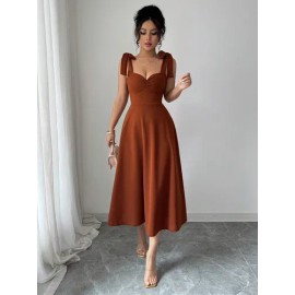 Vestido Informal De Fiesta Con Cinturón Para Mujer