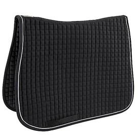 Dover Saddlery Quilted Dressage Square with Piping - Navy/White/Navy - Dress