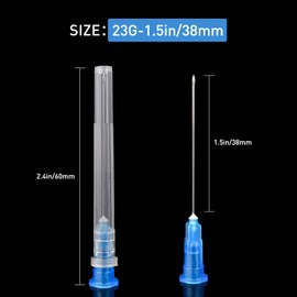 23Ga 1.5inch/38mm Disposable sterile Needles,Individually Wrapped,Pack of 100
