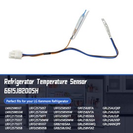 GOLACOD Refrigerator Defrost Temperature Sensor Compatible with LG Kenmore Refrigerator Replaces 6615JB2005H, 6615JB2005M, 1266868, AP4438477, PS2451792, EAP2451792 - Accurate Temperature Control