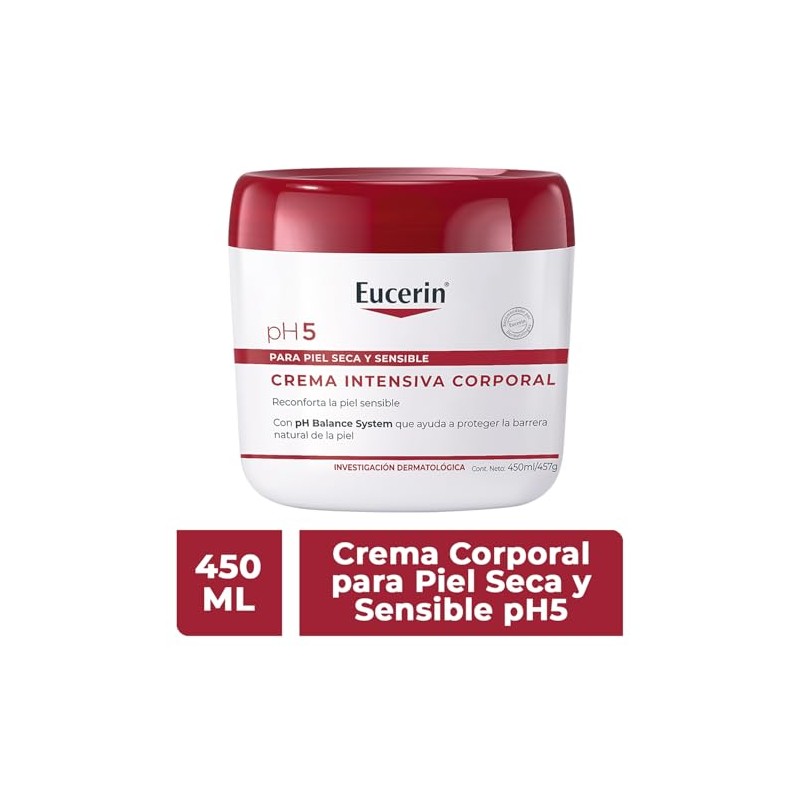 Eucerin Ph5 Crema Intensiva Corporal Para Piel Sensible O Seca,450Ml