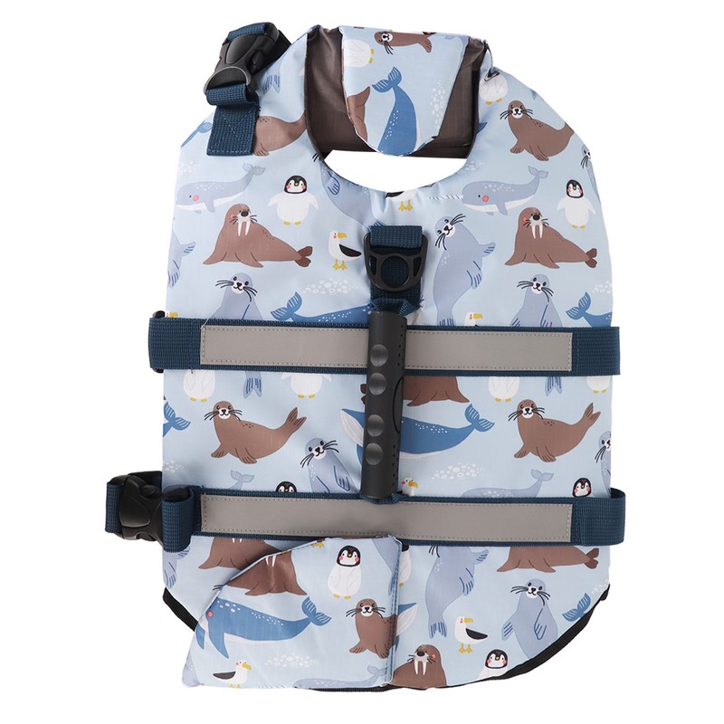 Dog Life Vest Reflective Adjustable Pet Floatation Life Jacket with