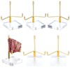MAQUITA 6 Pcs Acrylic Easel Display Stand, Crystal Acrylic Easel