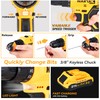 Tool Box Set: Cordless 21V Power Drill Tool Kit with