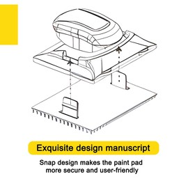 PET8189 Snap Design Paint Edge Tool | Paint Edge Trimmer Plus Two Refill Pads | Corners & Floors Pad Painter | Paint Edgers Painting Great for Decking,Walls | Ceiling Edge Painting Tool