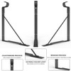 Eau Adjustable Hook Closet Rod Bracket, 4 Packs of Black