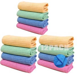 Microfiber Cloth Towel (Kitchen Cloth, Car Wash Towel, Table Cloth, Cloth, Approx. 11.8 x 15.7 inches (30 x 40 cm) (Multicolor) (3, Multicolor)