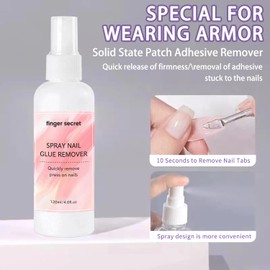 Solid Nail Glue Remover for Press on Nail, Nail Tips Glue Remover with Cuticle Pusher Nail File Dip Remover Ghinestone Glue Remover Nail Tips Glue Press on Nails Remover nail glue remover debonder