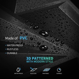 Art3d 20 Pack Decorative 3D Wall Panels 11.8 x 11.8 Inch Covering 19 Sq.ft - Glue Up PVC Wall Panels for Interior Décor, Living Room, Office and Home, Black