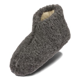 BeComfy Warm Slippers for Men and Women, Made of Sheep's Wool, graphite