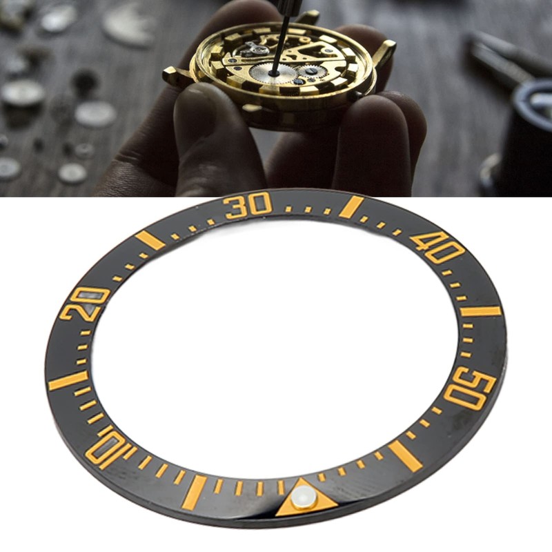 ZJchao Watch Bezel Insert, 40mm Ceramic Watch Bezel Ring Repair
