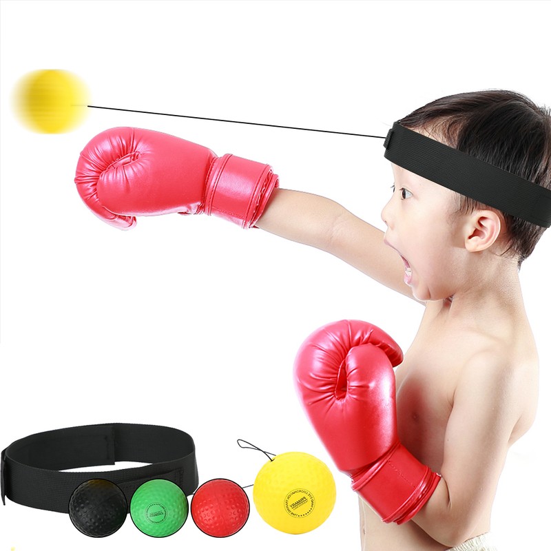 4 Balls Boxing Training Ball HeadMounted Adjustable Pu Foam Sports