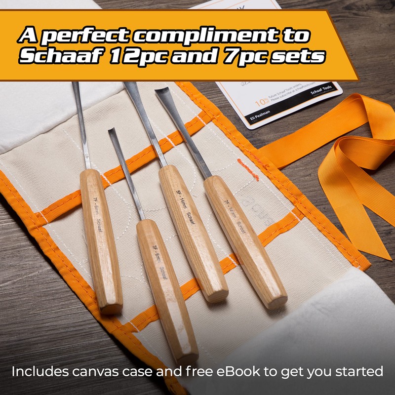 High-Quality Wood Carving Tools Set of 4 Fishtail Chisels and