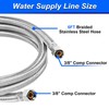 Dishwasher Installation Kit - 6 FT Stainless Steel Dishwasher Hose