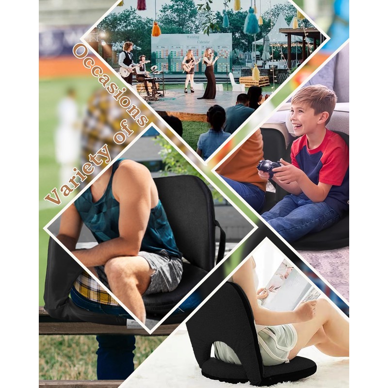 AEMIKR Recline Stadium Seat with Back Support - Stable Bleacher