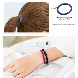 Diademas Anchas para Mujer,6 Turbante Extra para Mujer y 6 Ligas para Peinar el Cabello Altamente Elásticas,Bohemias,Grandes Bandas de Entrenamiento Deportivo para Yoga, Correr, Deportes
