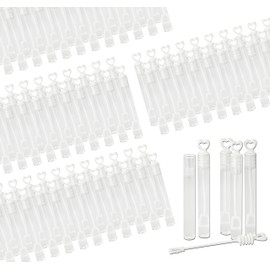 96 wedding soap bubbles with a heart grip for weddings, 4 packs of 24, filled with bubble mixture