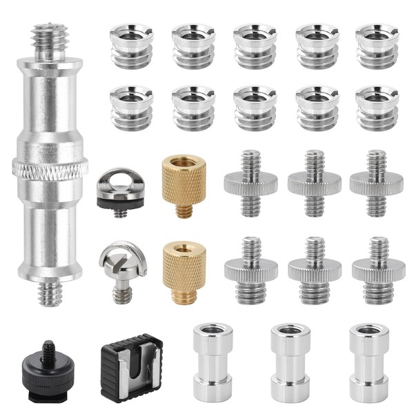UTEBIT Camera Screw Thread Screw 1/4 to 3/8 Adapter, Camera
