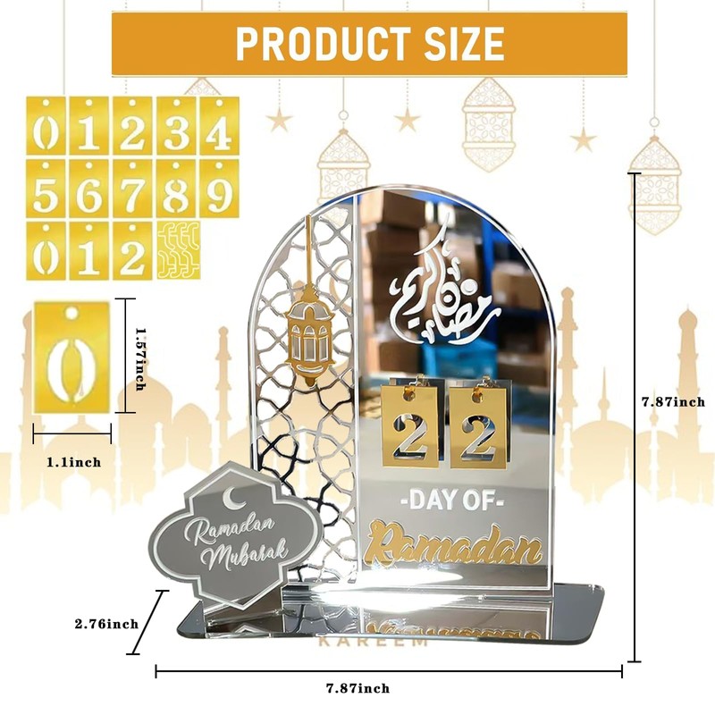 Ramadan Advent Calendar - Acrylic Eid Mubarak DIY Countdown Calendars