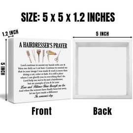 Christian Hair Salon Decor Hairdresser Wood Sign Hairdressers Prayer Wooden Box Sign Gifts for Hair Stylist Hairstylist Women