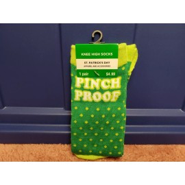 St Pattys Day Knee High Socks Leprechaun St Patricks Day "Pinch Proof" Socks