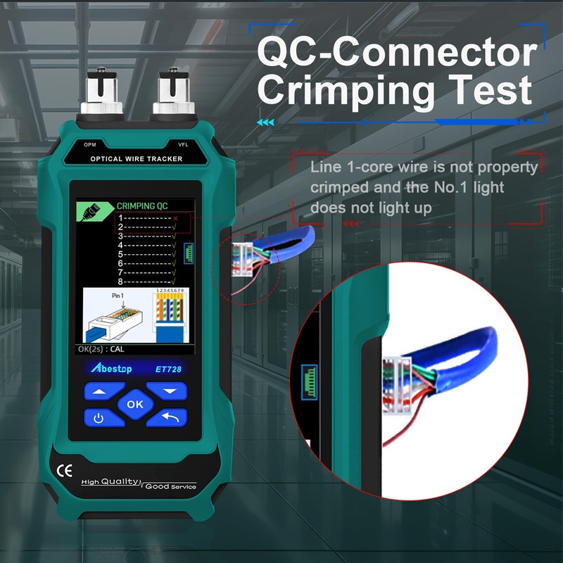 ET728 Network Cable Tester PoE Tester Cable Length Measurement Digital