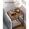 VASAGLE VASAGLE End Table with Charging Station, Set of 2,