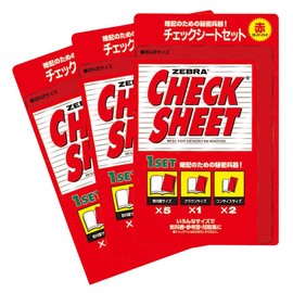 Zebra SE-301-CK-R-3AZ Water-Based Pen for Memorization Check Sheet, Red, Set of 3