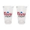 Coors Light 3D Pint Glass Set - Set of 2