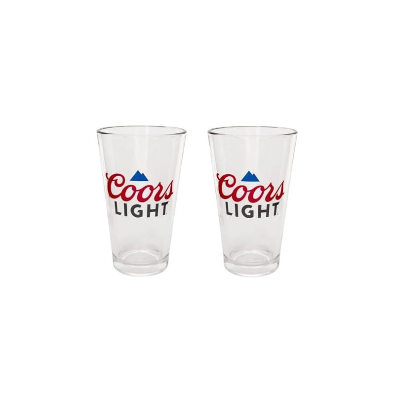 Coors Light 3D Pint Glass Set - Set of 2