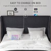 VECELO Queen Bed Frame with Type-C & USB Port, Wingback