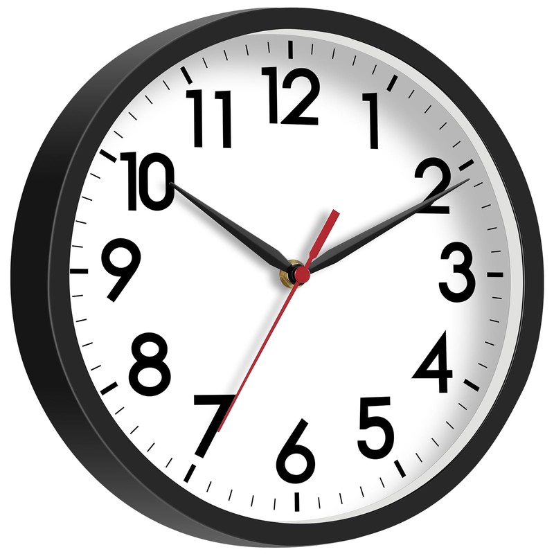 AKCISOT Wall Clock, Modern Small Wall Clocks Battery Operated 8