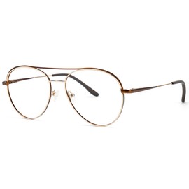 Zeelool Readers Aviator Blue Light Blocking Reading Glasses with Standard Anti-Reflective Coating Lens for Men ZJGM977572-02（Gold，1.25）