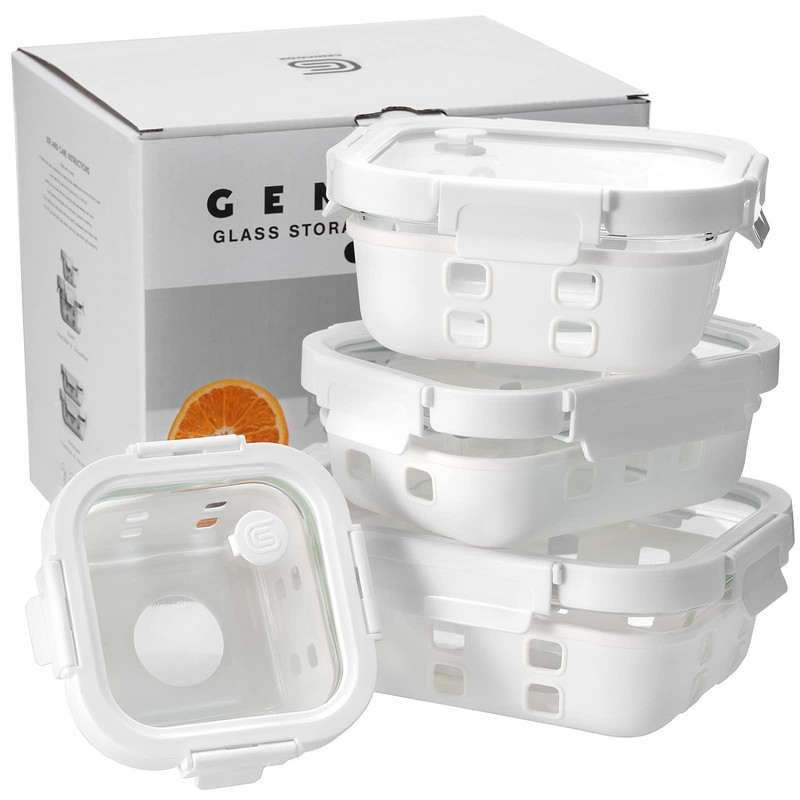 GC GENICOOK Glass Food Storage Meal Prep Containers - Food